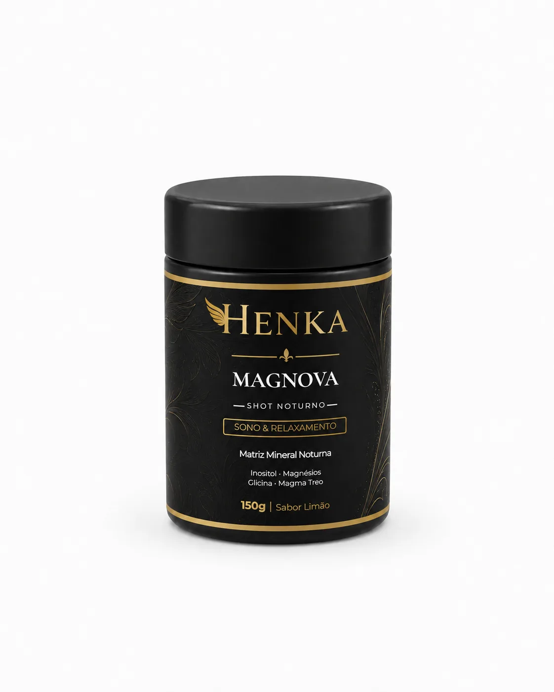 Pote de Magnova, shot noturno da Henka, 150g sabor limão